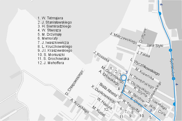 Mapa ( Plan ) Leszna. Warstwa komunikacyjna. Leszno - Wielkopolska.    

   Warstwa komunikacyjna prezentuje ukad ulic Leszna, oraz okolicznych miejscowoci wraz z zaznaczonymi liniami komunikacji miejskiej i podmiejskiej. Zaznaczono: linie autobusowe dzienne i nocne. Mapa wykonana jest w skali 1:10 000 - warstwa komunikacyjna.

Leszno - warstwa komunikacyjna Internetowego Planu Leszna serwisu Cyber Wielkopolska.