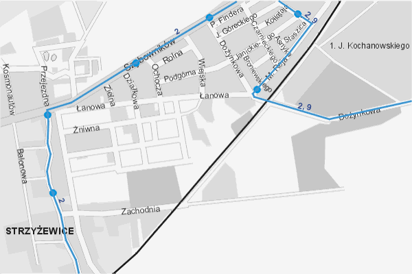 Mapa ( Plan ) Leszna. Warstwa komunikacyjna. Leszno - Wielkopolska.    

   Warstwa komunikacyjna prezentuje ukad ulic Leszna, oraz okolicznych miejscowoci wraz z zaznaczonymi liniami komunikacji miejskiej i podmiejskiej. Zaznaczono: linie autobusowe dzienne i nocne. Mapa wykonana jest w skali 1:10 000 - warstwa komunikacyjna.

Leszno - warstwa komunikacyjna Internetowego Planu Leszna serwisu Cyber Wielkopolska.